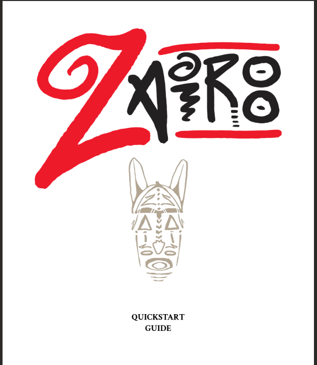Four playable characters included in the ZAIROO Quickstart TTRPG.